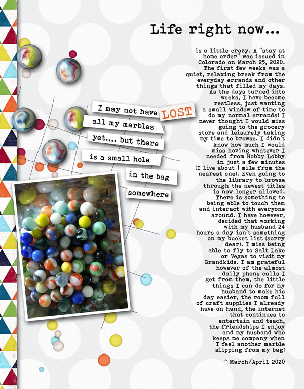 Loosing my marbles....
