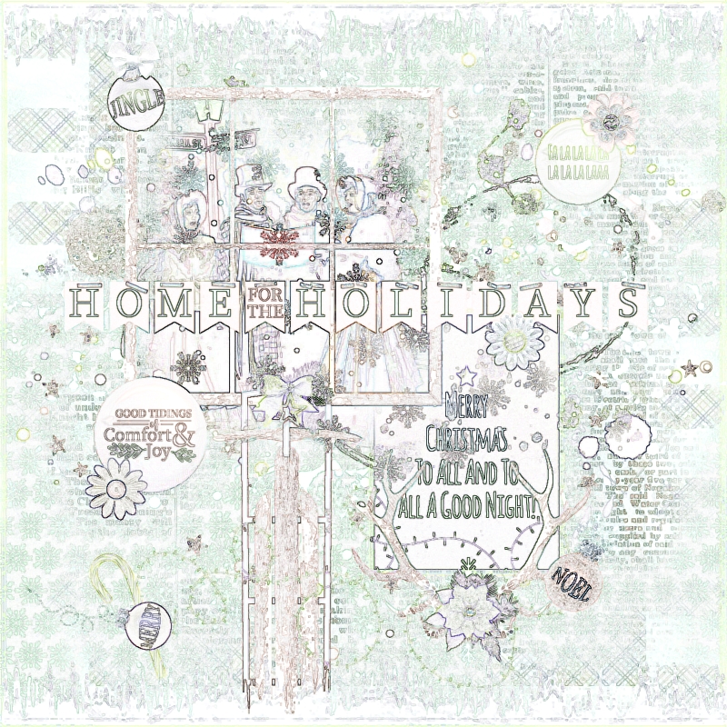 LOVE Our Designers-February 22nd-Daily Crush:Kristin Aagard-A "Not So Silent Night" Sketch & Re-Done Layout