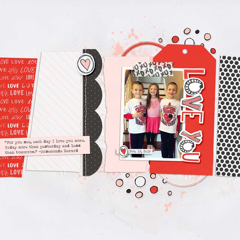 Love You (NSD Color Challenge Slow Scrap 5/6/24)