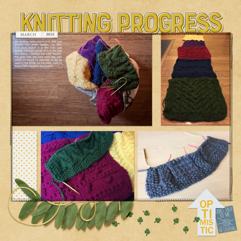 lucky speed scrap - knitting progress