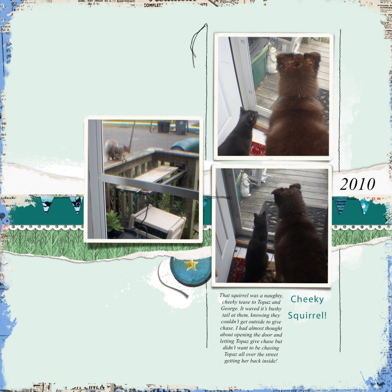 Lynn Grieveson November Template Challenge Topaz, George And The Cheeky Squirrel