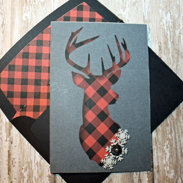 Mad For Plaid Card with matching envelope