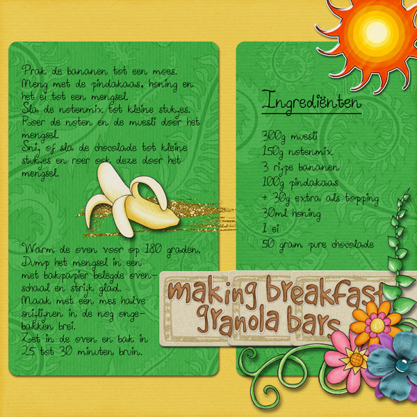 making breakfast granola bars
