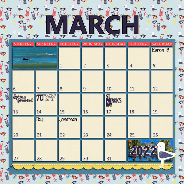 March 2022 Calendar
