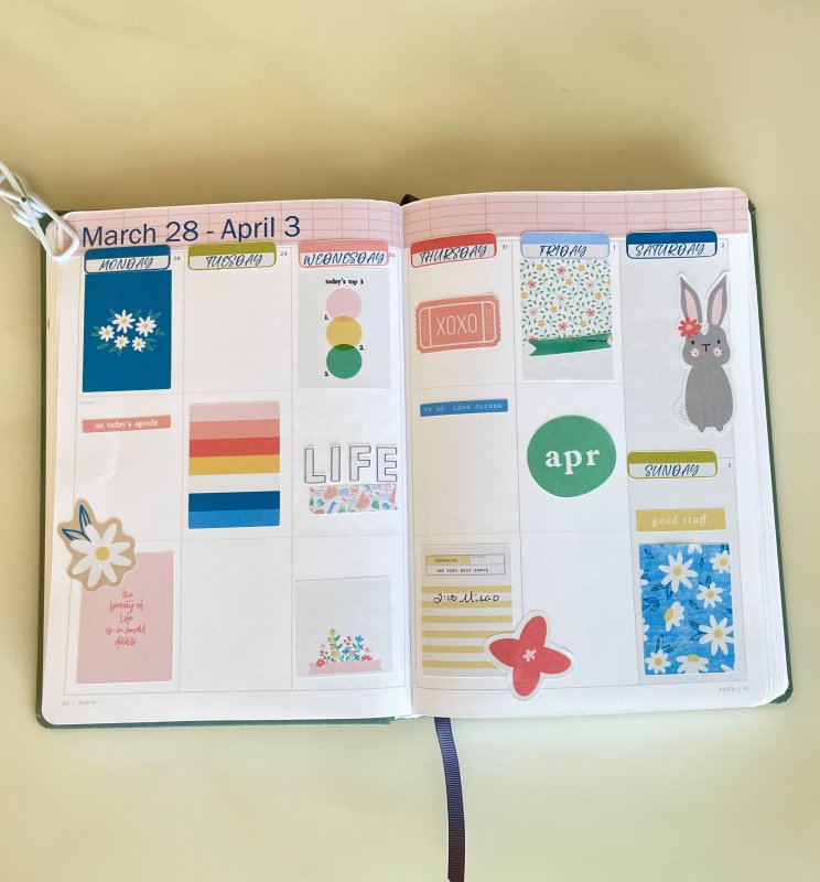 March 28 planner