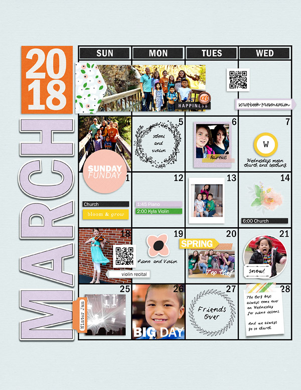 March Planner Review Page {left}