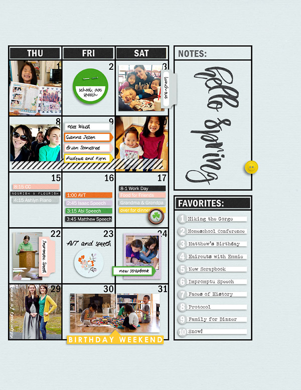 March Planner Review Page {right}