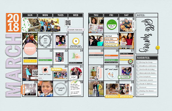 March Planner Review Page