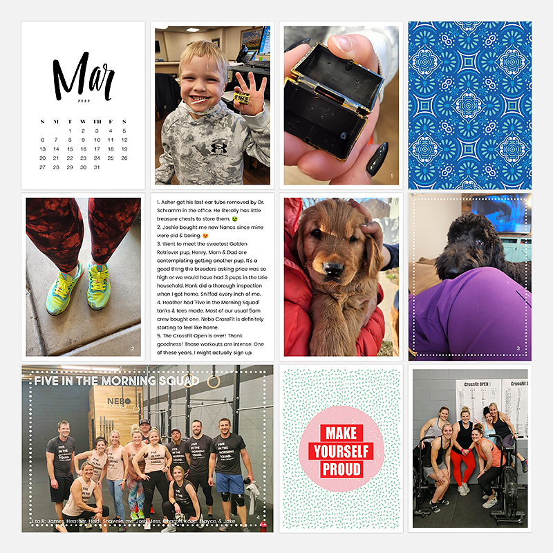 March Recap - pg 1