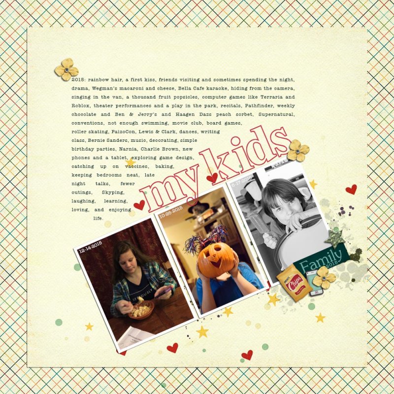 March Slow Scrap - My Kids