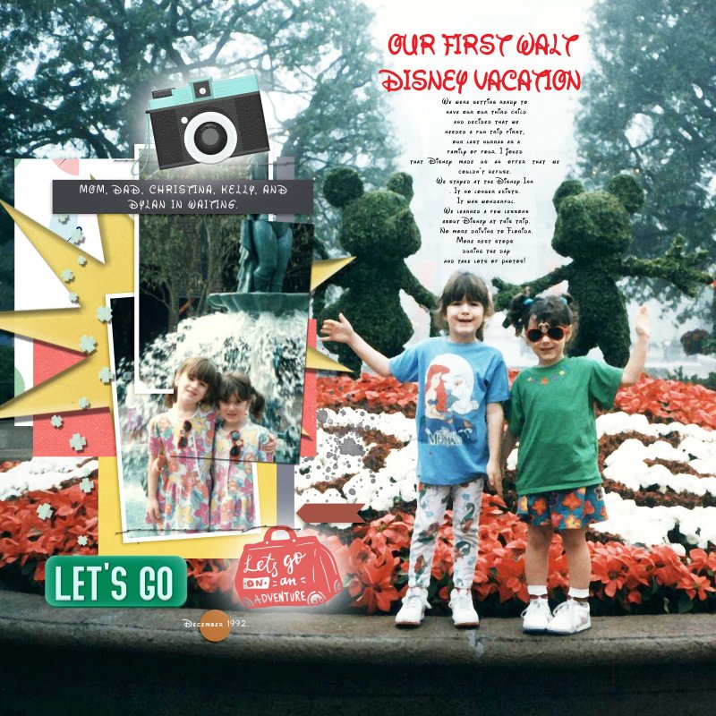 March Template Challenge Our First Family Disney Trip 1992