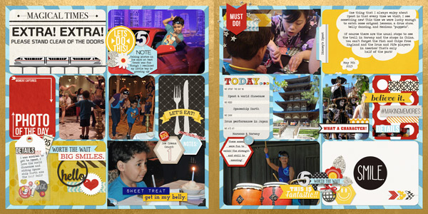 May Disney Trip - Day 5 (Epcot) Double Page