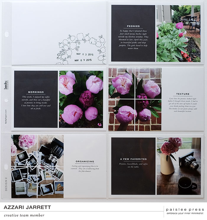 May Project Life - Peonies