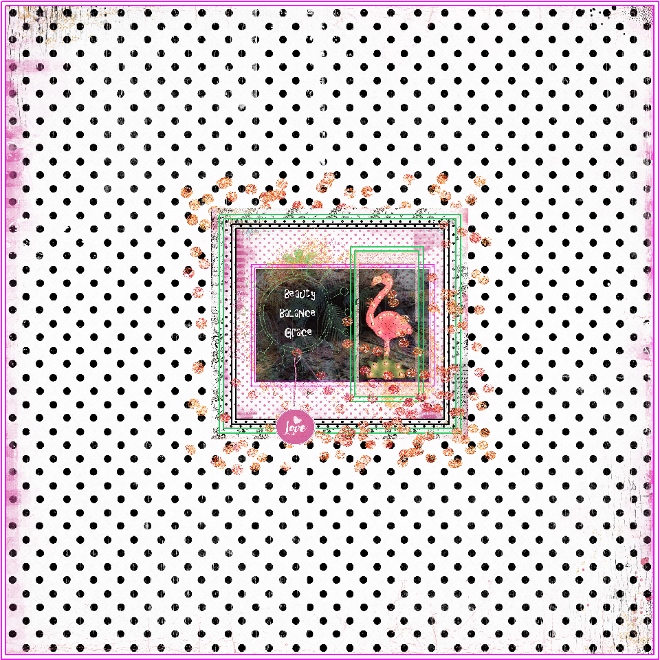 May-Style Challenge-White Space Layout-Limited # Of Elements-Think Pink
