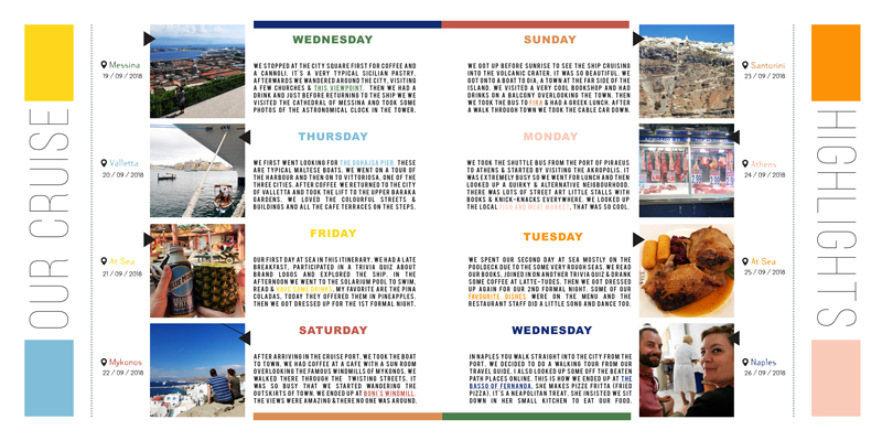 Mediterranean Cruise 2018 Photo Album - DOUBLE SPREAD #1