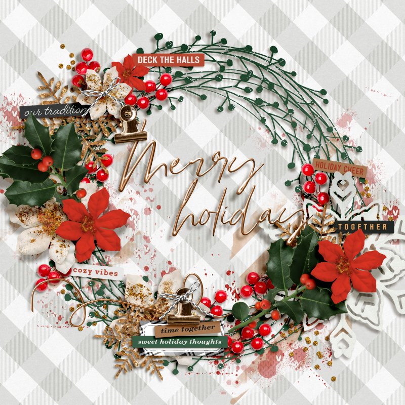 Merry Holiday Wreath - Monthly Muse DEC week #1