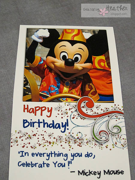 Mickey Birthday Bookmark