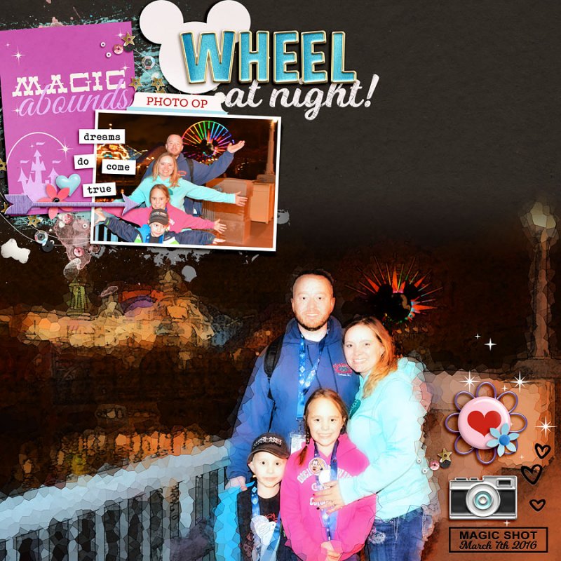Mickey Wheel At Night
