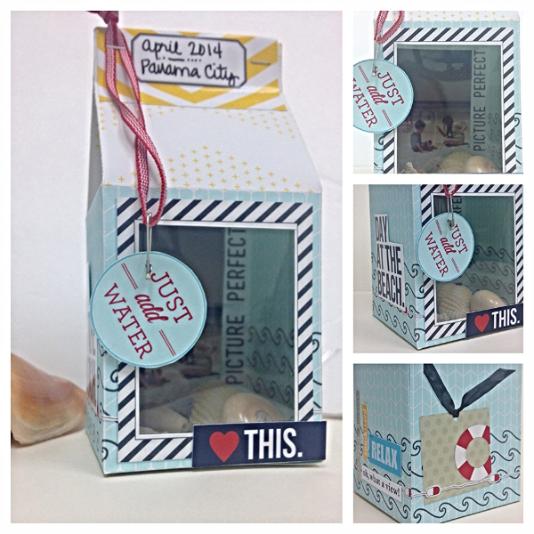 Milk Carton Beach Keepsake
