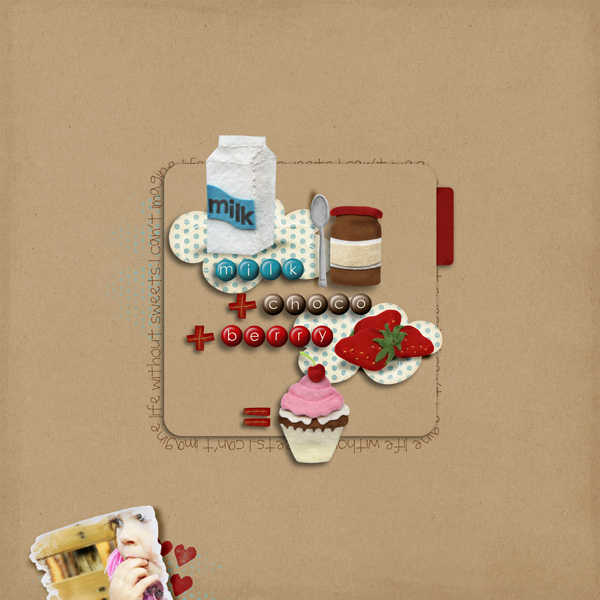 milk, choco and berry