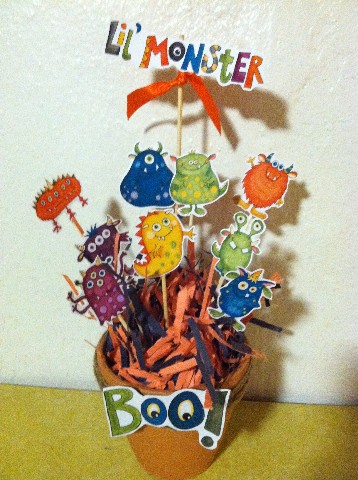 mini monster centerpiece