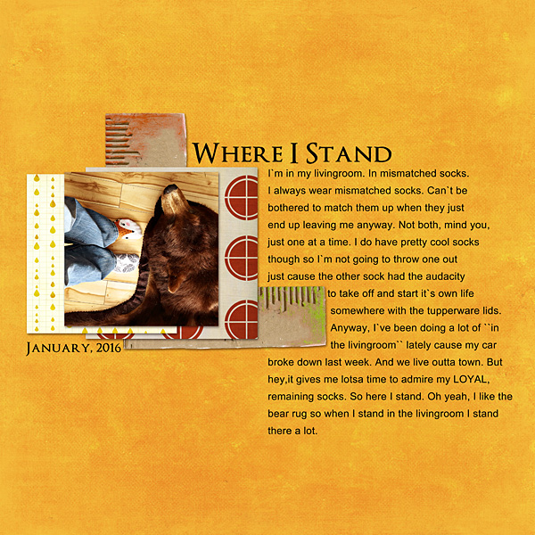 MOC 14 - Where I stand...in Mismatched Socks
