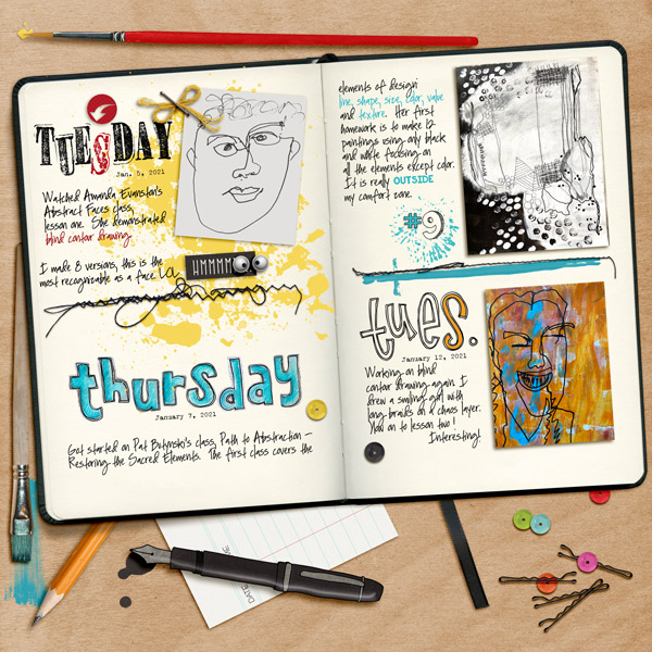 MOC 2021 - Day 12  -Art Journaling Diary