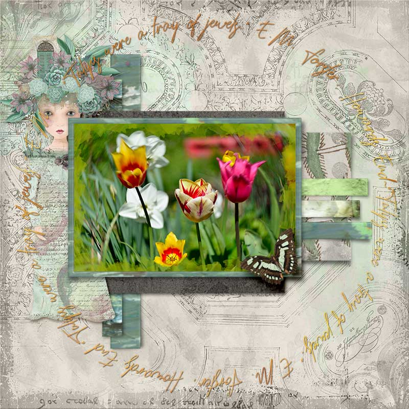 MOC 7 - 15 Technique 2 Painted Edges - Tulips