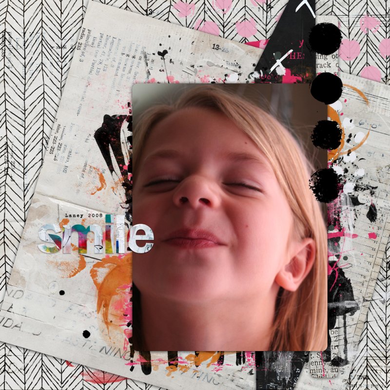 MOC#9 Day 28 Paper and Paint :: Smile