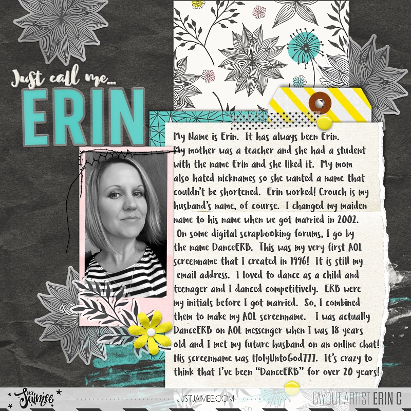 MOC Day 17 (name journaling), Just Call Me Erin