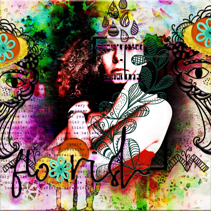 MOC9-Day #16-Using Doodle Art-I Am Strong:I Am Woman