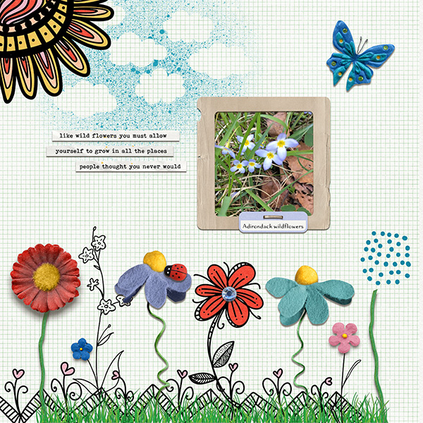MOC9 Day 16 Using Doodle Art Wildflowers