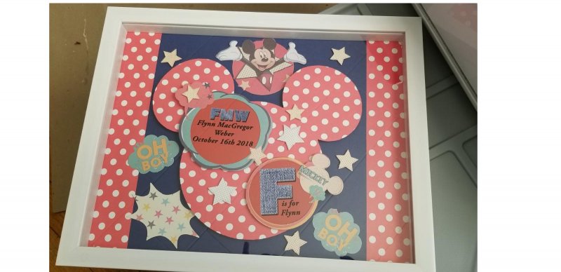 MOCc day 29 Paper scrapping Baby Gift For Debbie's Grandson