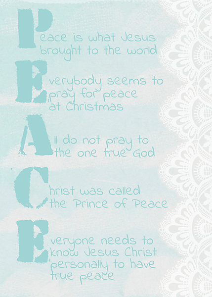 Monthly Muse - December week2 - Peace
