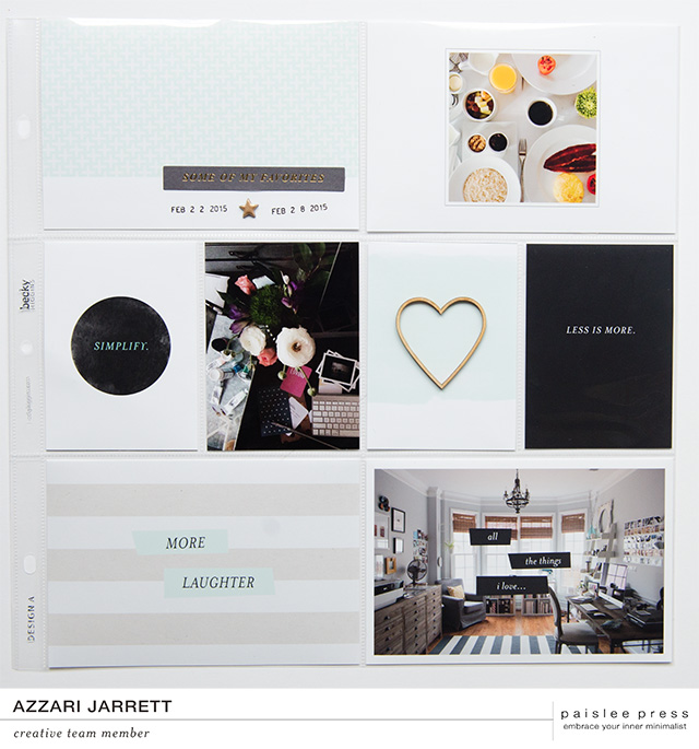 More or Less Project Life Layout