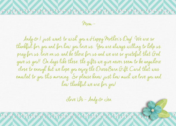 Mothers Day Card - Inside