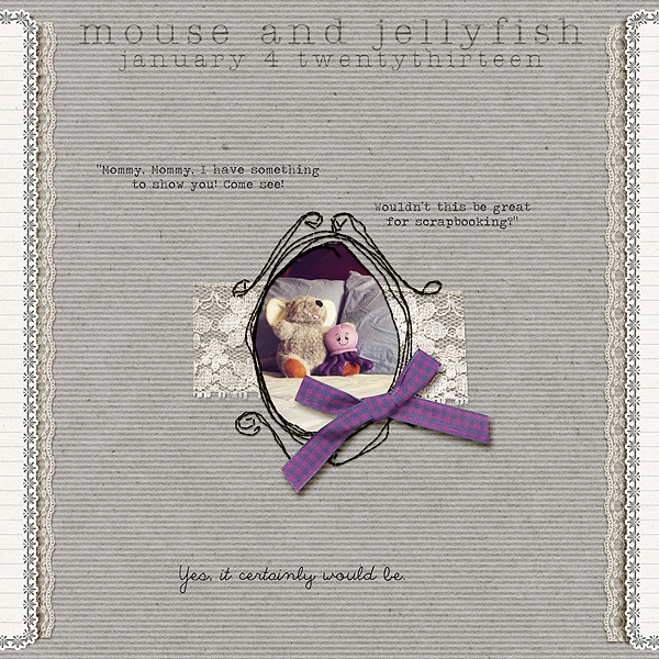 Mouse and Jellyfish - perfect for scrapbooking