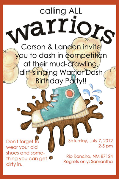 mud party invites