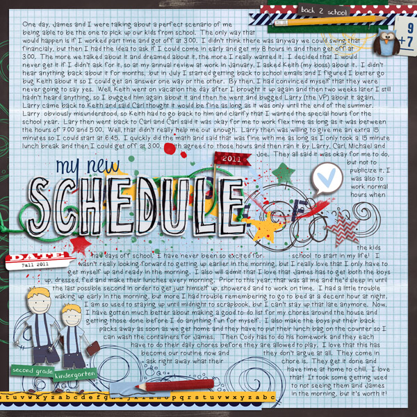 My New Schedule