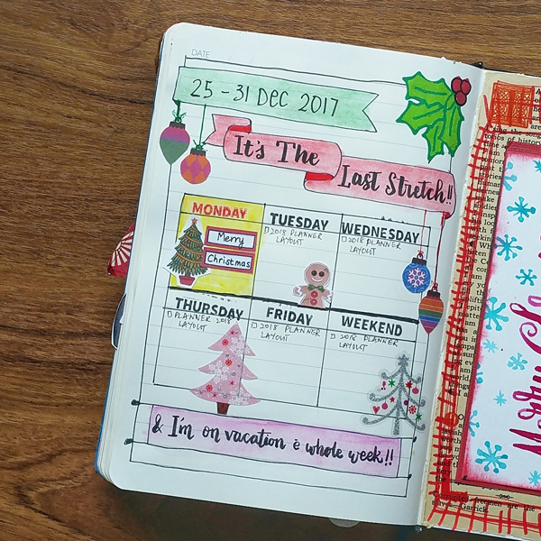 My Weekly Spread for X'mas Week