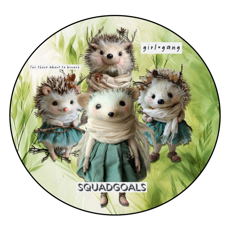 NBK Hedgehogs Tee Shirt The Girl Gang Of Hedgehogs Take 2