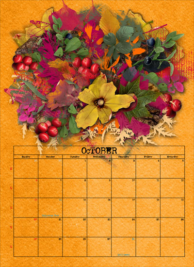 NBK October 2018 Calendar Page
