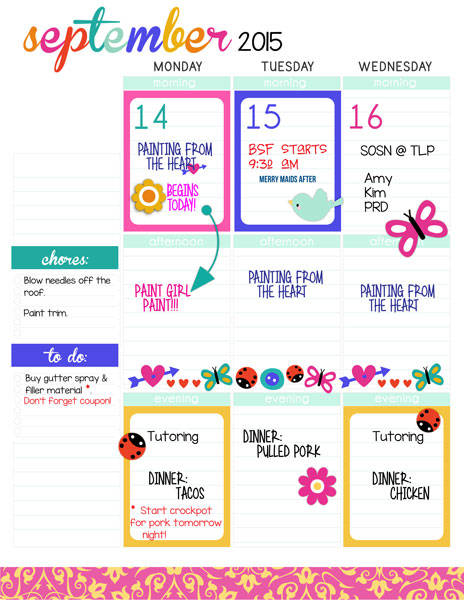 Nerdy Planner M-W