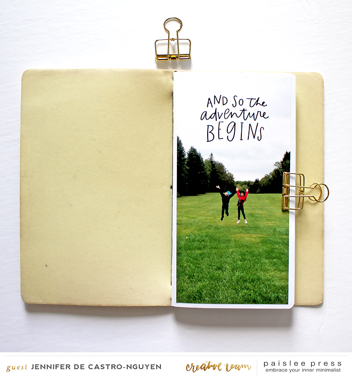 New Release: Travelogue -TN 4x8 mini album - Title page