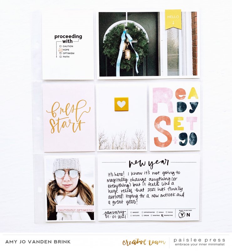 New Year - using Paislee Press Farewell Hello