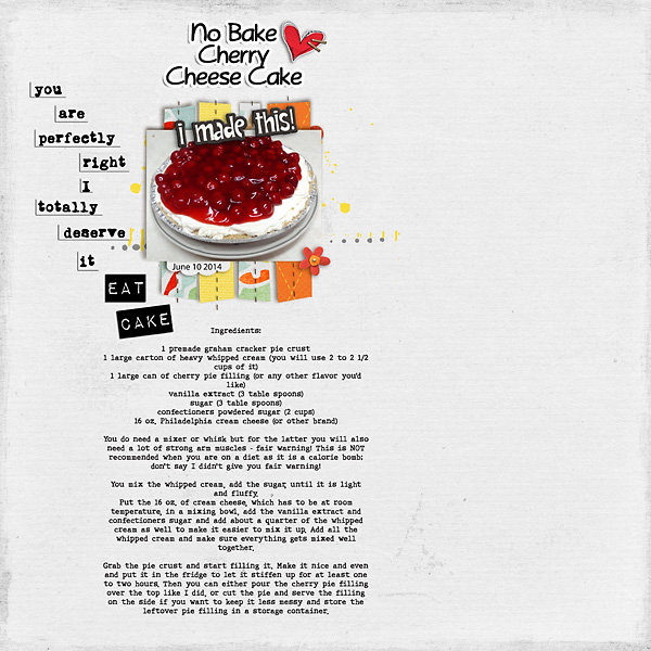 No Bake Cherry Cheese Cake