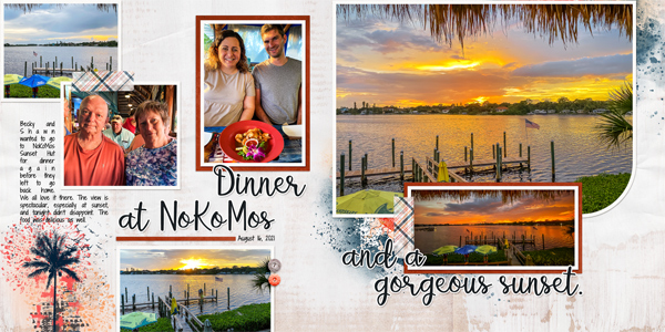 Nokomos Dinner and a  Sunset