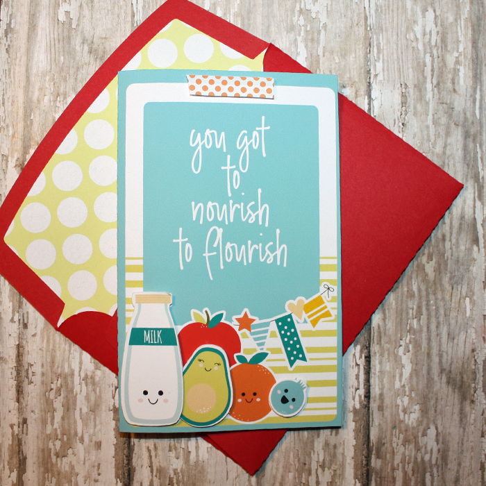 Nourish-card with matching envie