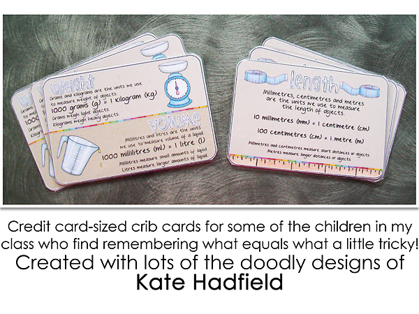 Numeracy crib cards