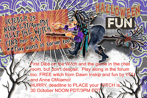 Oct 25th Chat/Forum GAME